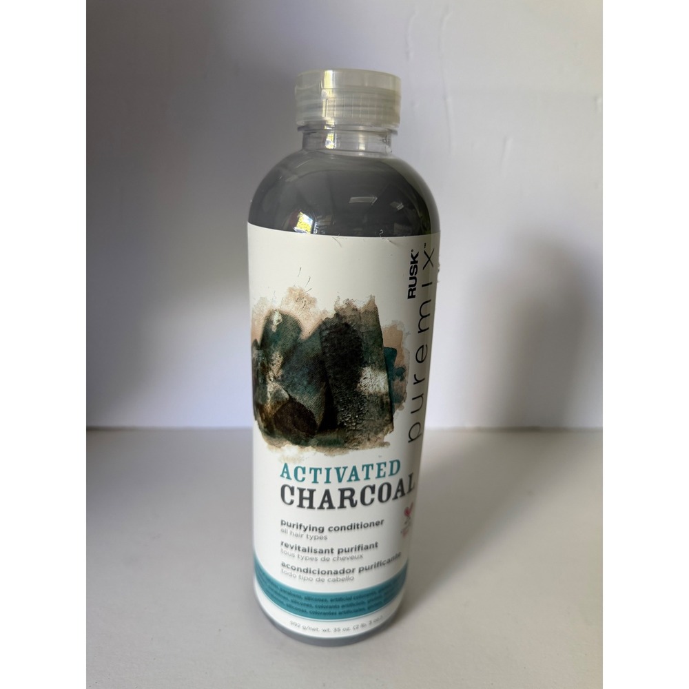 Rusk Pure Mix Activated Charcoal Purifying Conditioner All Hair Types 35 OZ
